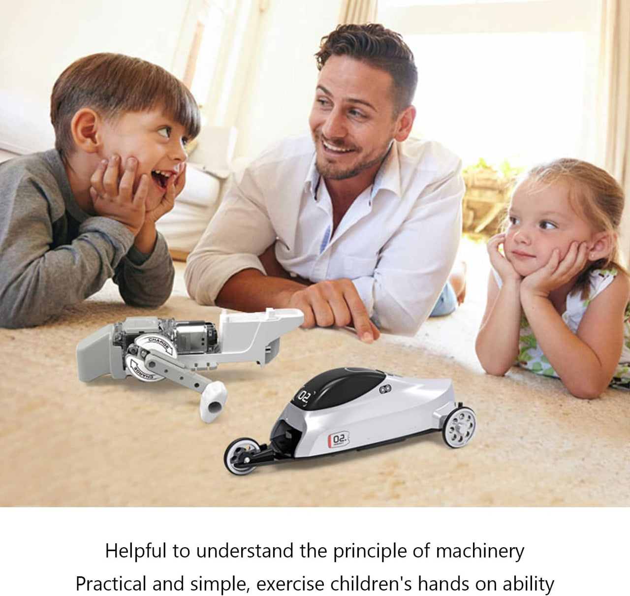 Wind-up Power Generation Car Set Tricycle Toy