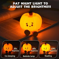 Thumbnail for Cute Silicone Pumpkin Character Night Light