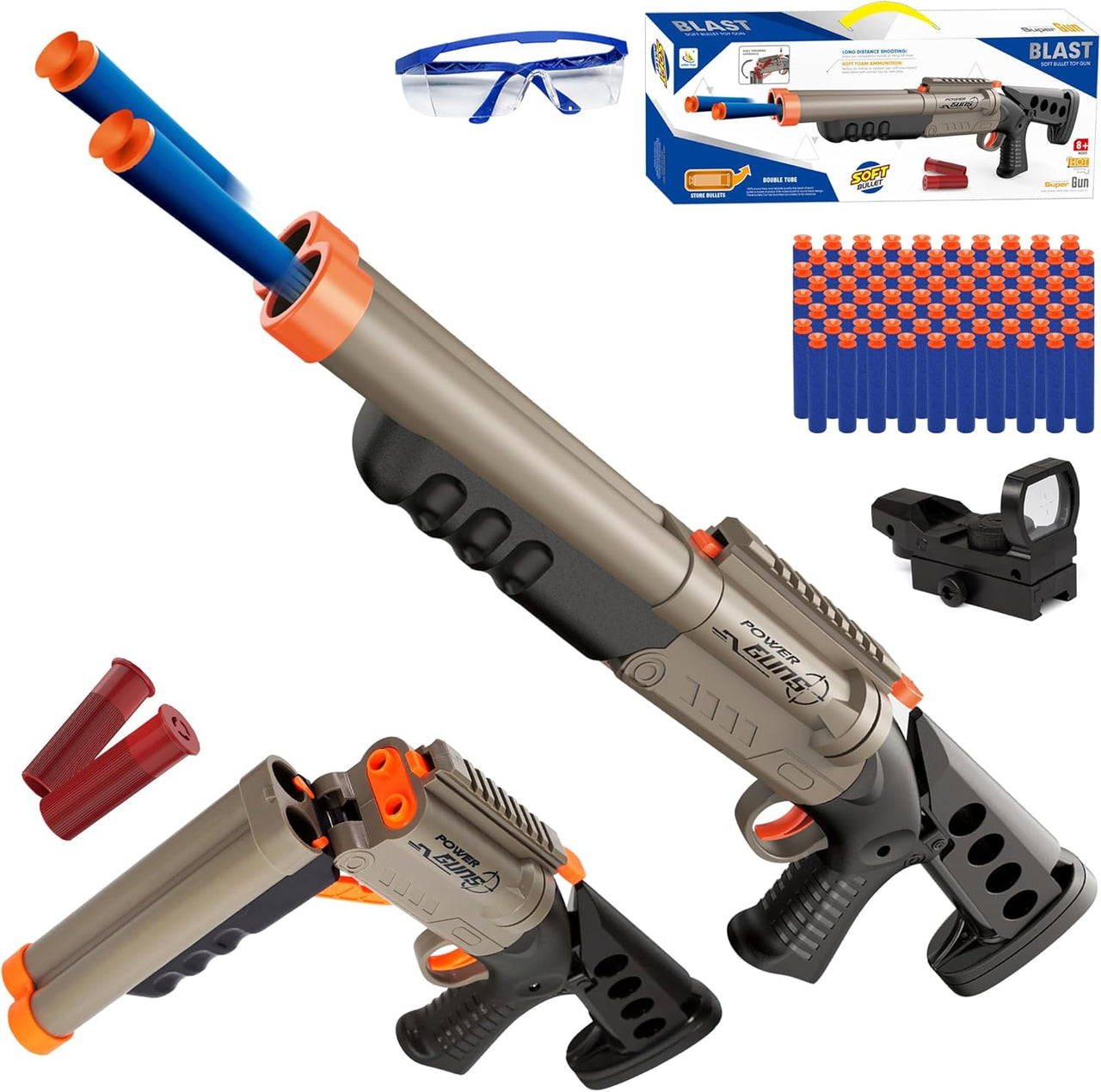 Double Barrel Soft Bullet Gun Toys