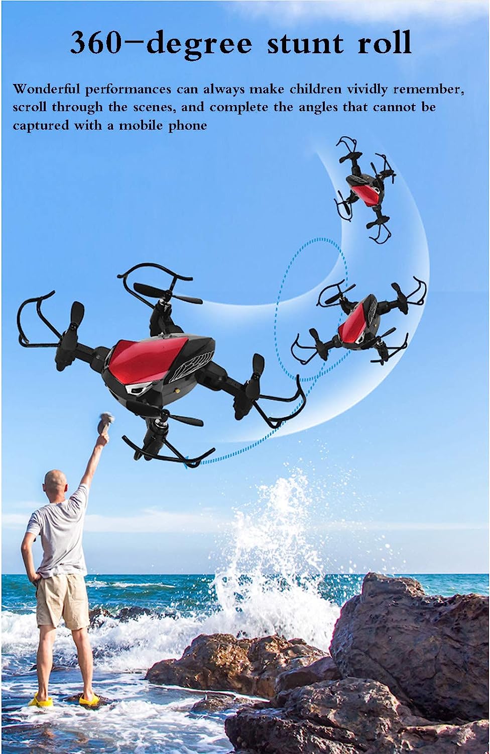 Mini Folding Drone With Colorful Lights 2.4GHZ