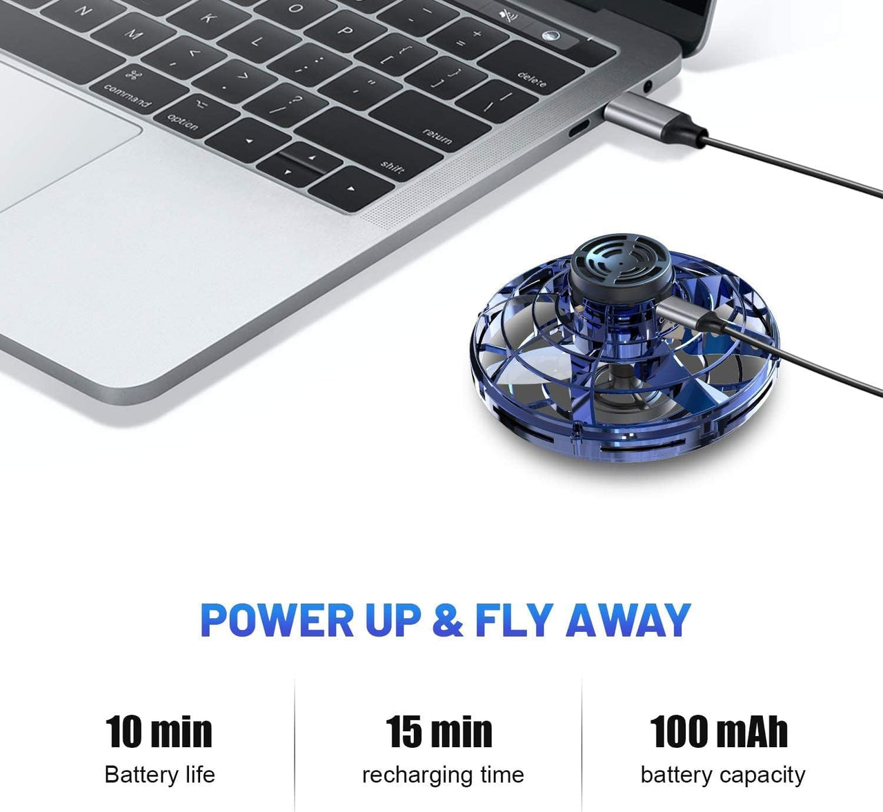 USB Rechargeable Flying Spinner with LED Lights