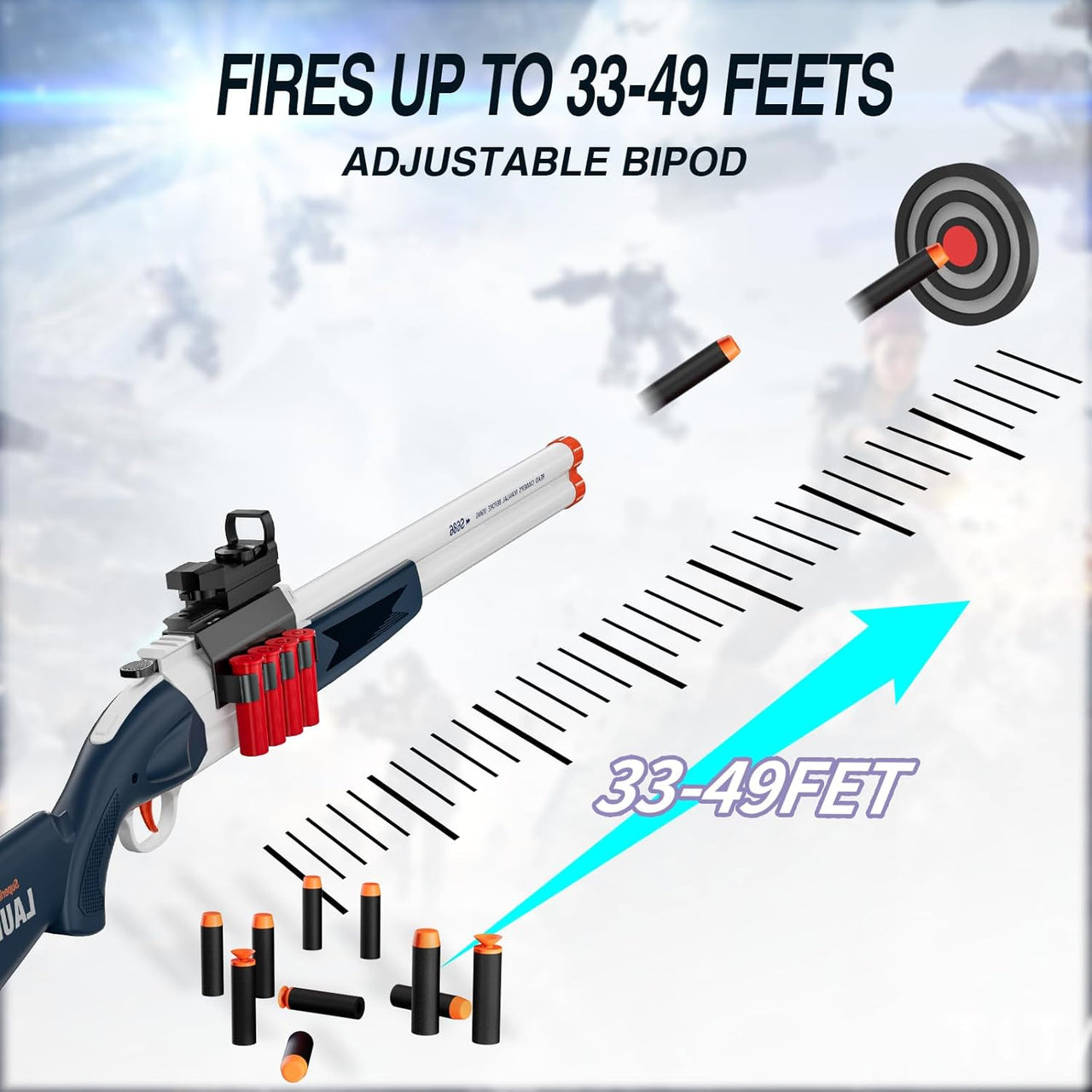 Double Barrel Shotgun And EVA Foam Blasters