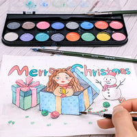 Thumbnail for Mont Marte Metallic Watercolour Set 17 Pcs