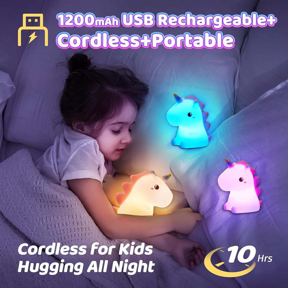 Silicone LED Night Light USB Rechargeable And Touch Control