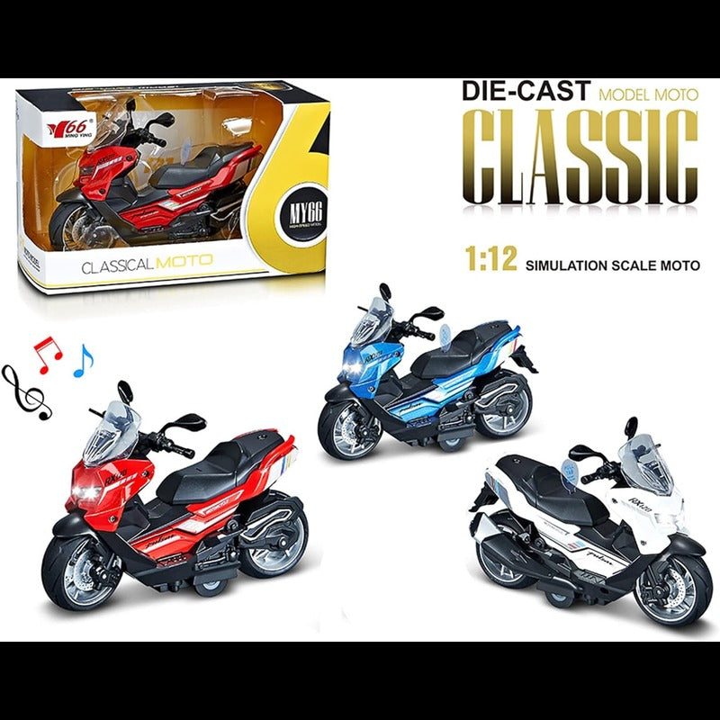 Moto Diecast Motorcycle With Light And Sound