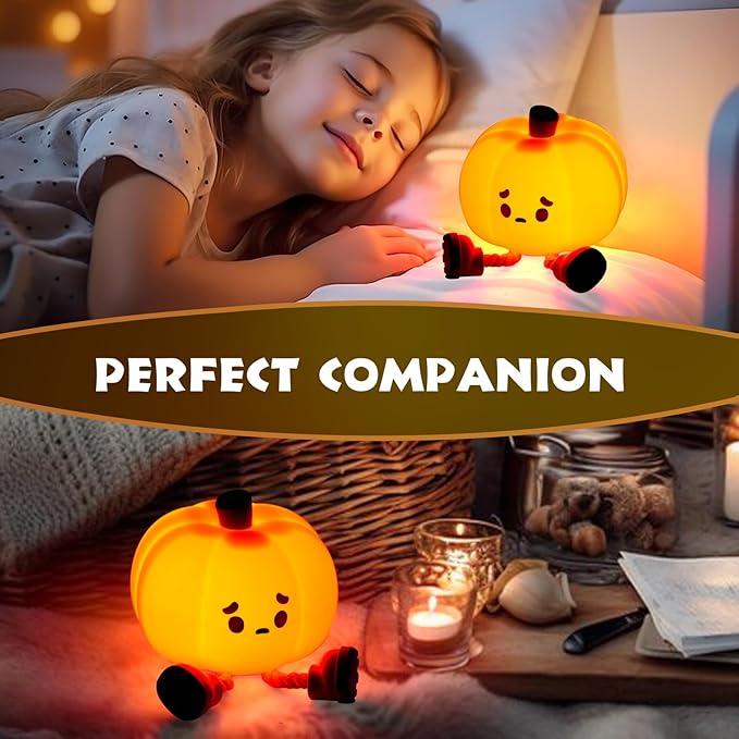 Cute Silicone Pumpkin Character Night Light