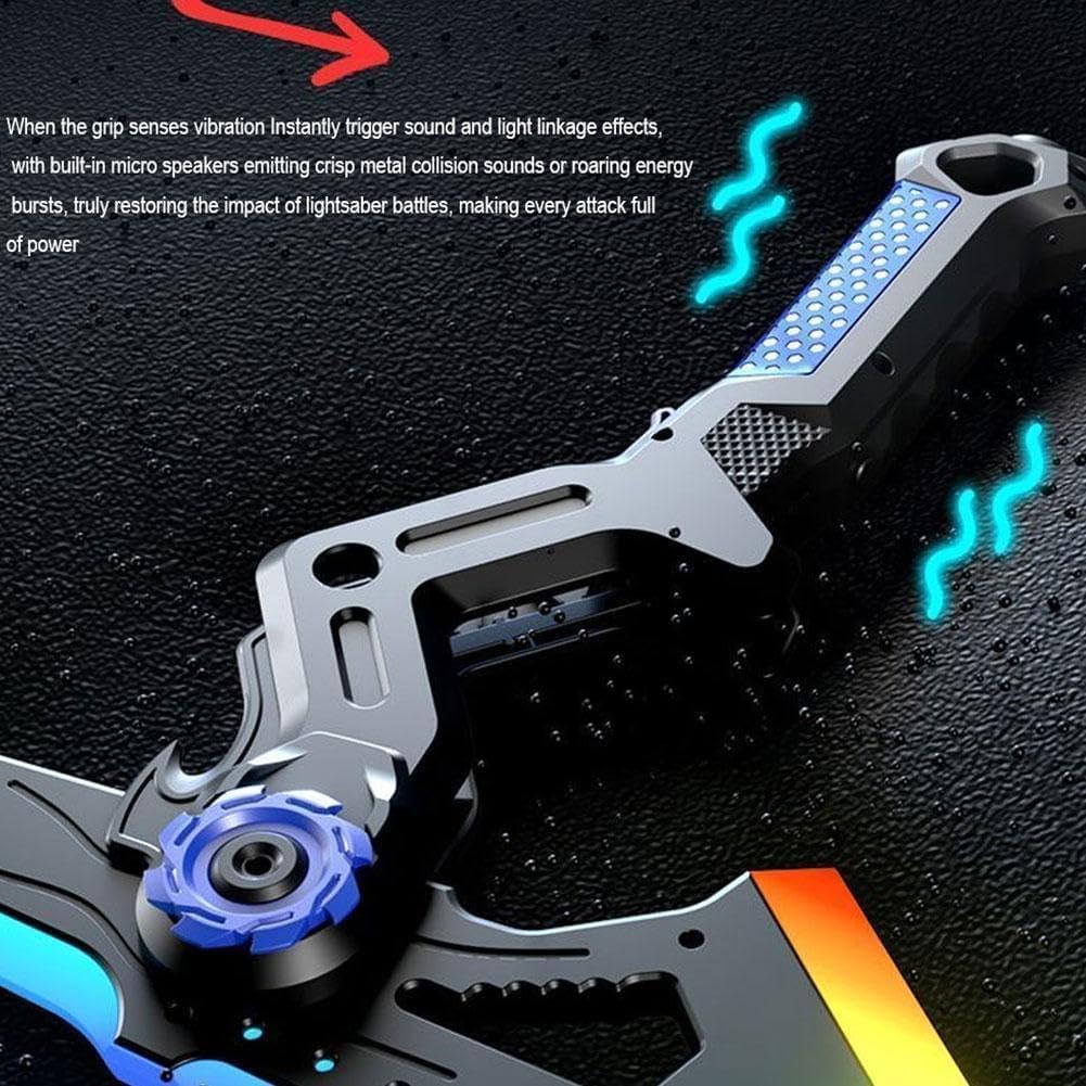 Rechargeable LED Dual Axe Blade Sword With Light And Smoke