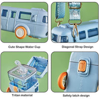 Thumbnail for Portable Bus Water Bottle With Silicone Straw