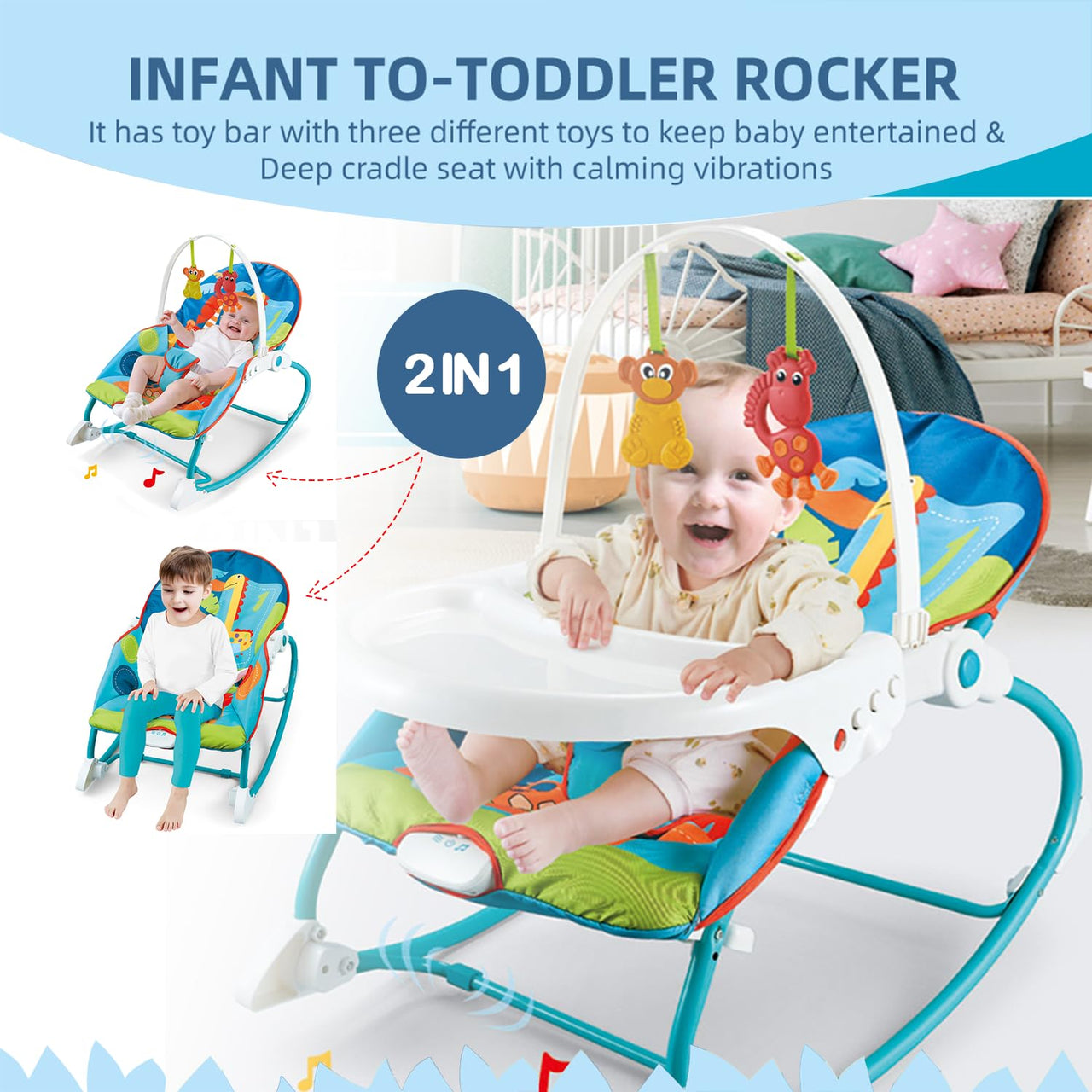 2 in 1 Baby Rocker Chair