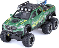 Thumbnail for 1:24 Benz X-CLASS 6x6 Diecast Pickup With Bike Toy