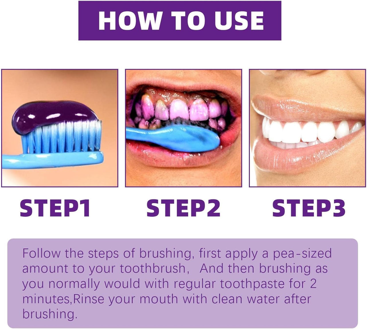 Smilekit Teeth Color Corrector  Purple Teeth Whitening Toothpaste