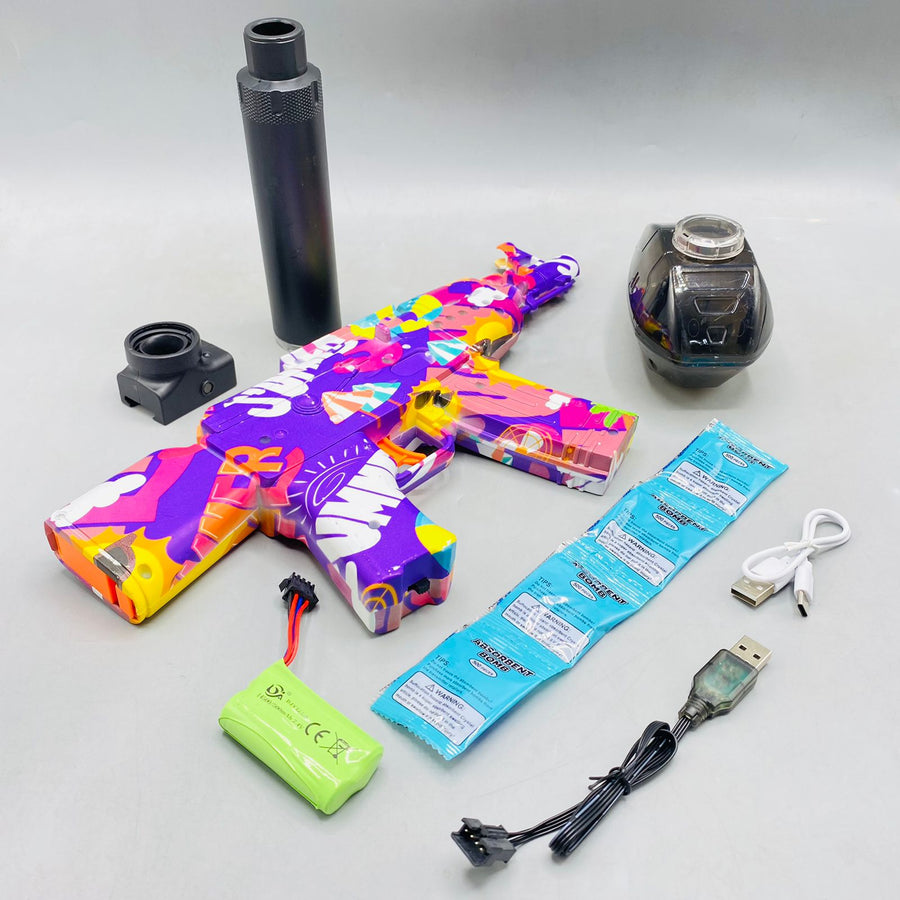 Automatic AK-47 Cool Gel Ball Blaster With Light Effect