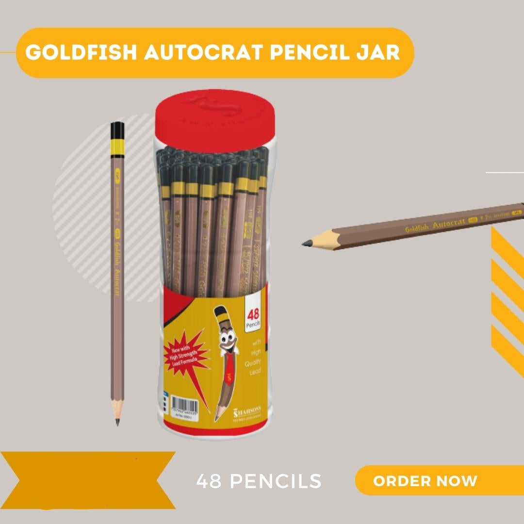 Premium Quality Gold Fish HB Pencils (Pack of 48)