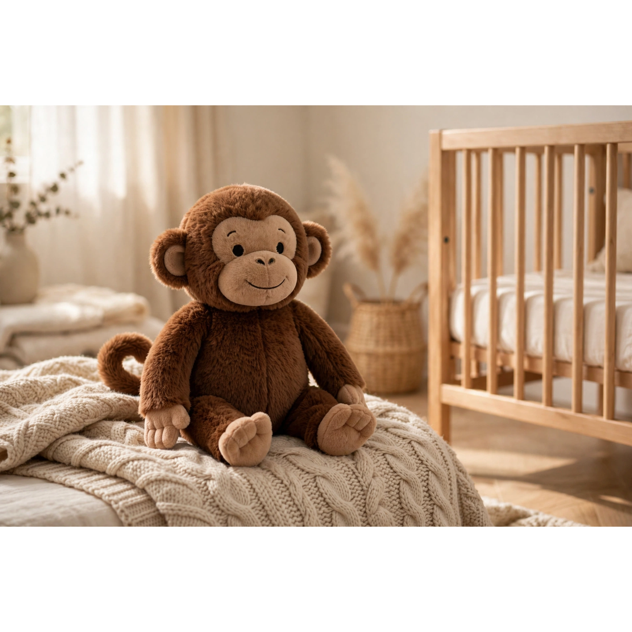 Cotoons Plush Monkey Soft Toy by Smoby — in use