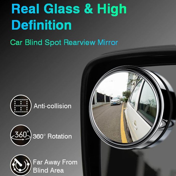 2 Pcs Car Blind Spot Rearview Mirror