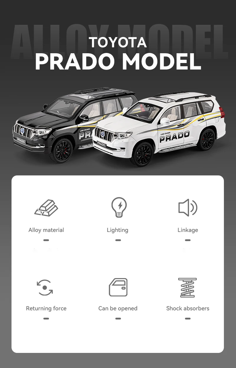 1:18 Diecast Toyota Land Cruiser Prado TX Model