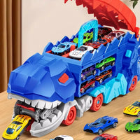 Thumbnail for 2 In 1 Dinosaur Transport Truck Track Set