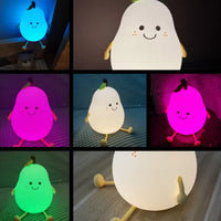 Thumbnail for Cute Pear Character Silicone Night Light