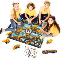 Thumbnail for 8 Player Diecast Car Urban Traffic Construction Monopoly Mat Game