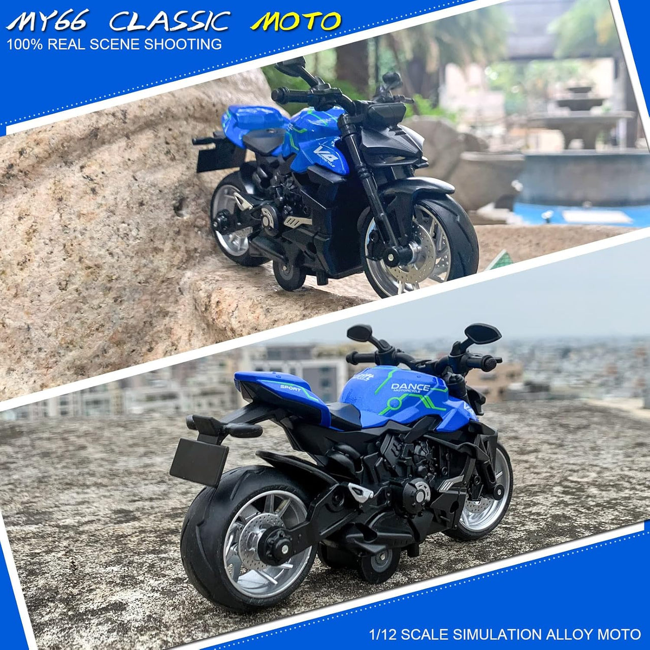 1:8 Scale Motorcycle with Light and Sound