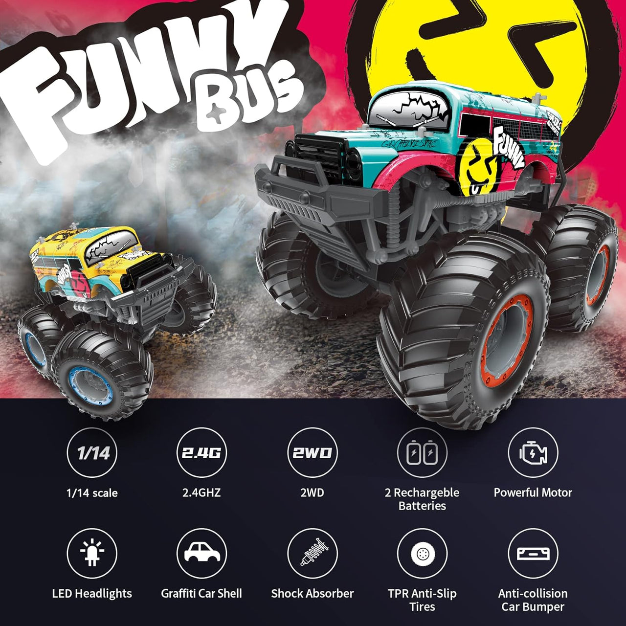 360° Remote Control Dancing Monster Truck