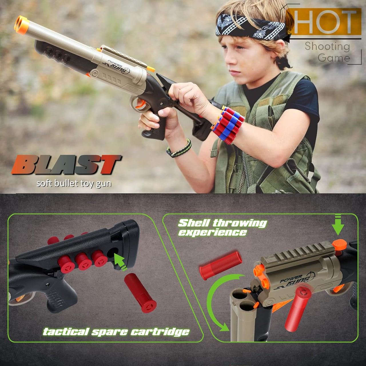 Double Barrel Soft Bullet Gun Toys