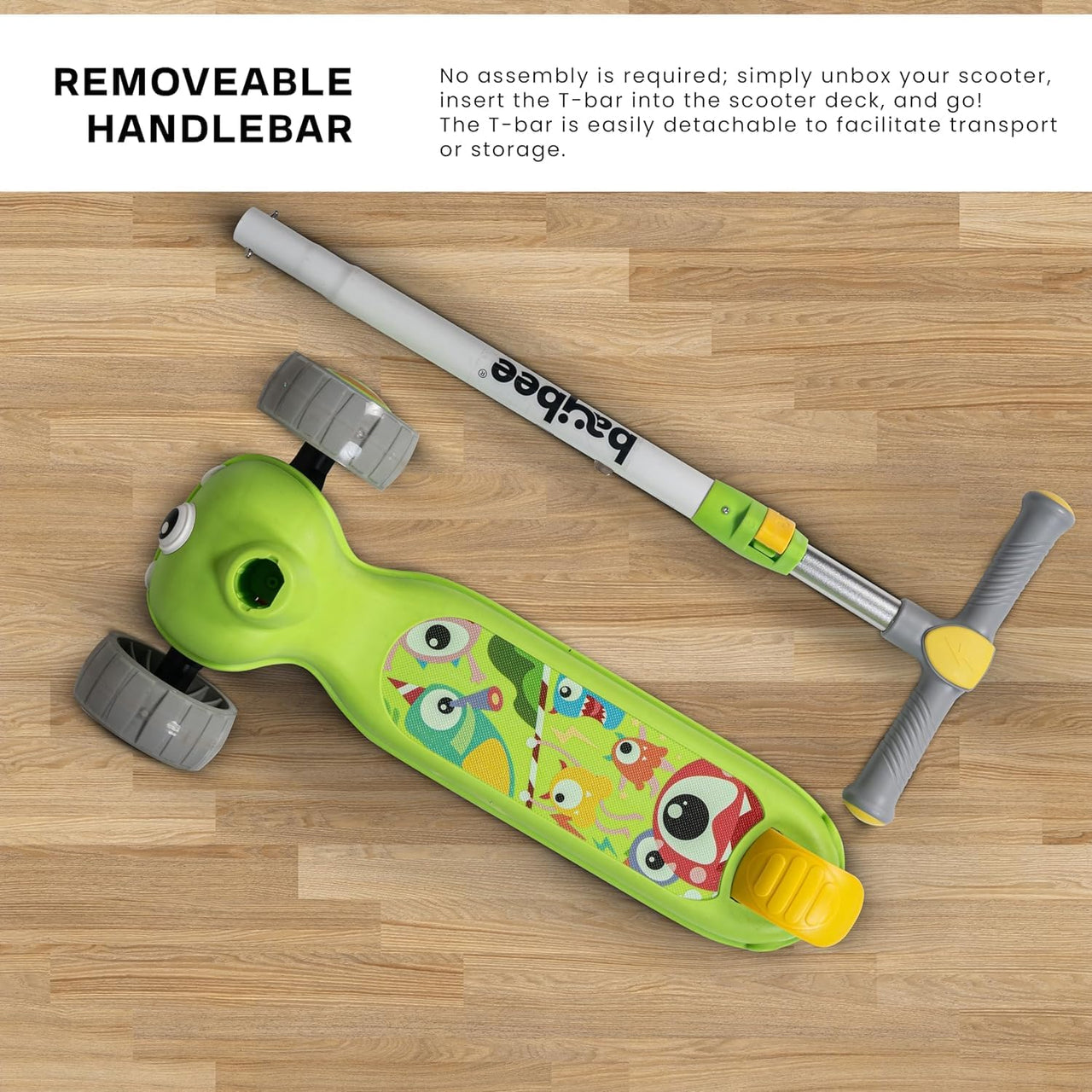 Cartoon Face Manual Scooty For Kids