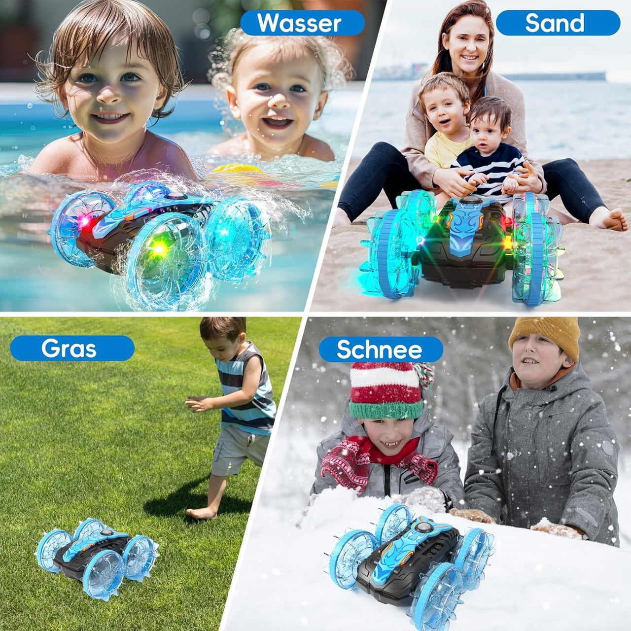 2.4GHZ Water Proof Remote Control Car 2 in 1