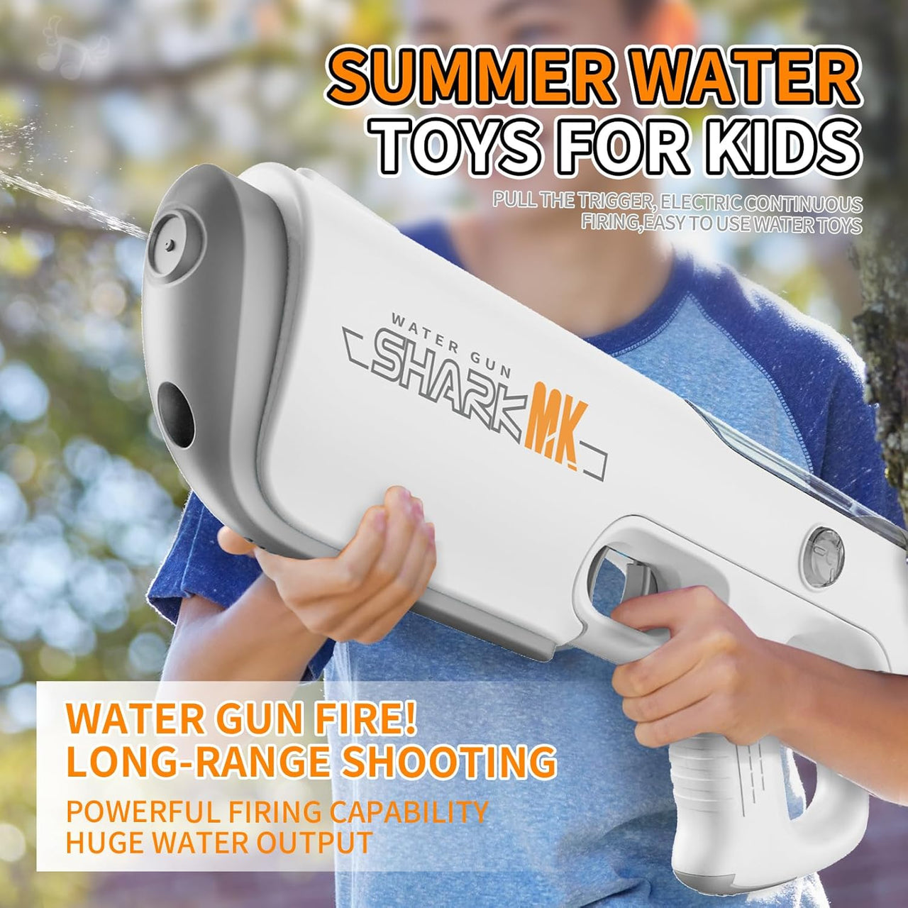 Automatic Water Shark Gun with Rechargeable Battery
