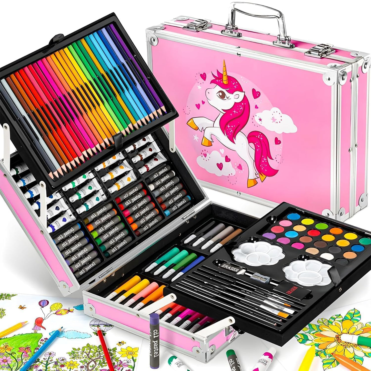 145 Pcs Children Briefcase Edition Art Set