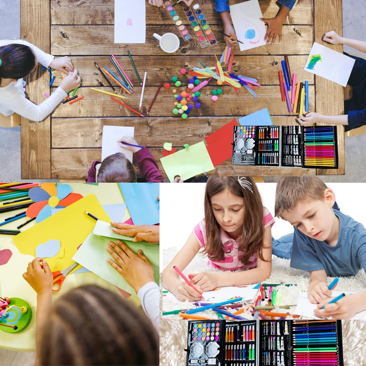 145 Pcs Children Briefcase Edition Art Set