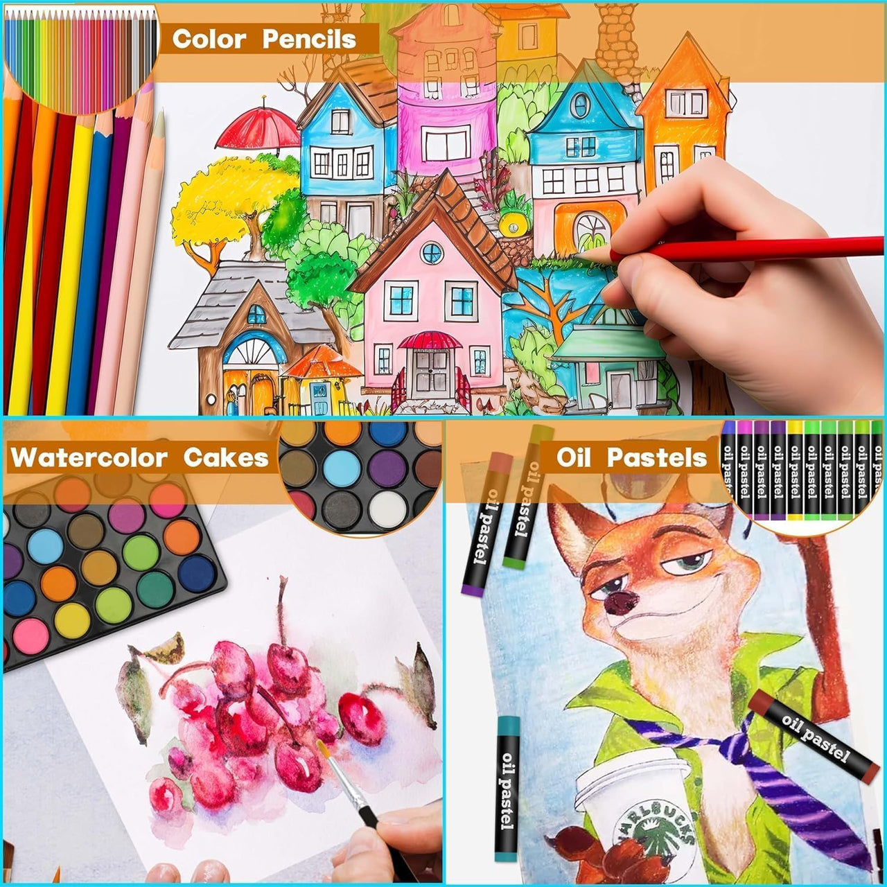 145 Pcs Children Briefcase Edition Art Set