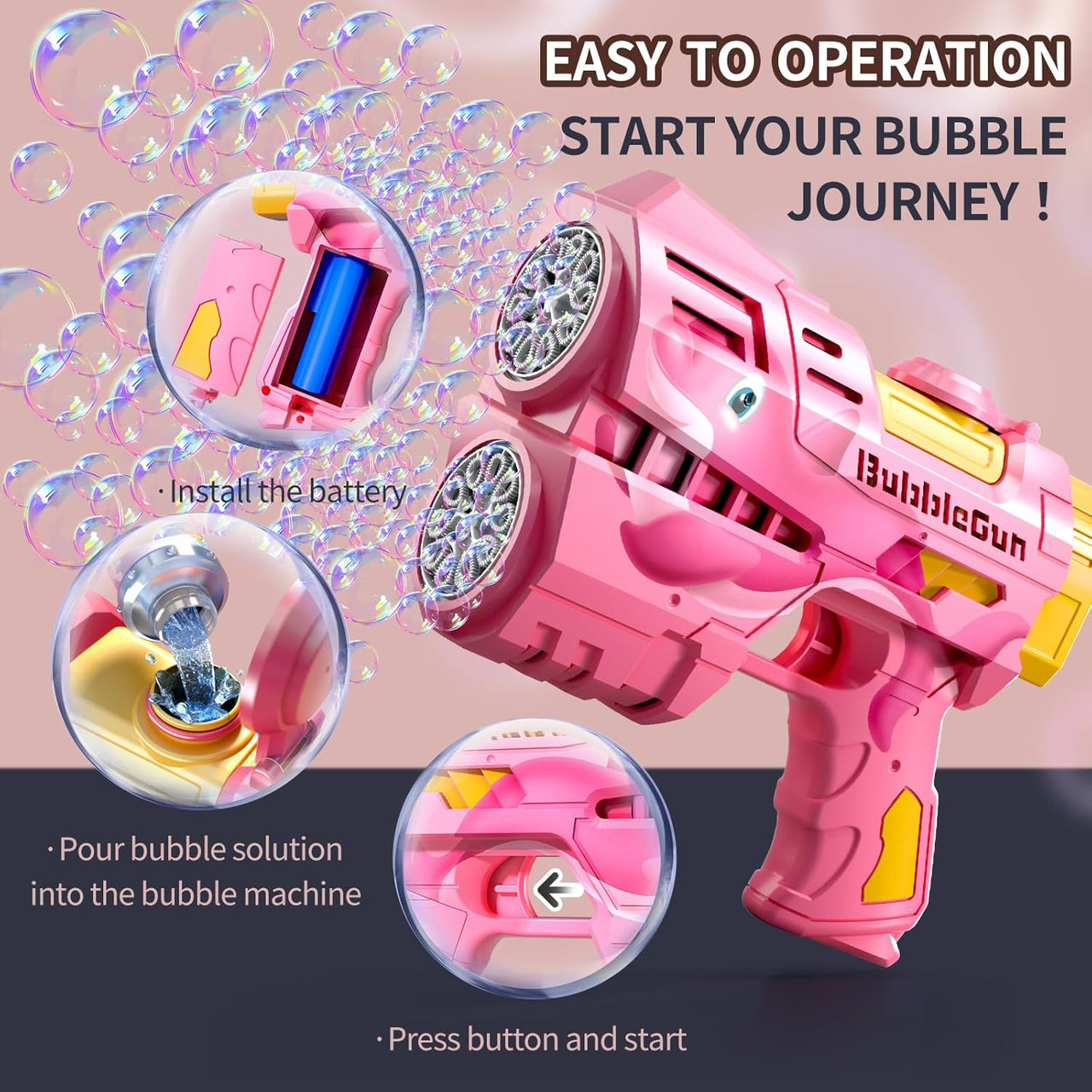 Automatic Dinosaur Bubble Machine 16 Holes