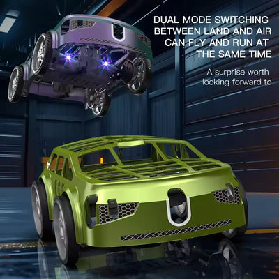 2in1 Remote Control Mini Drone Car With Lights