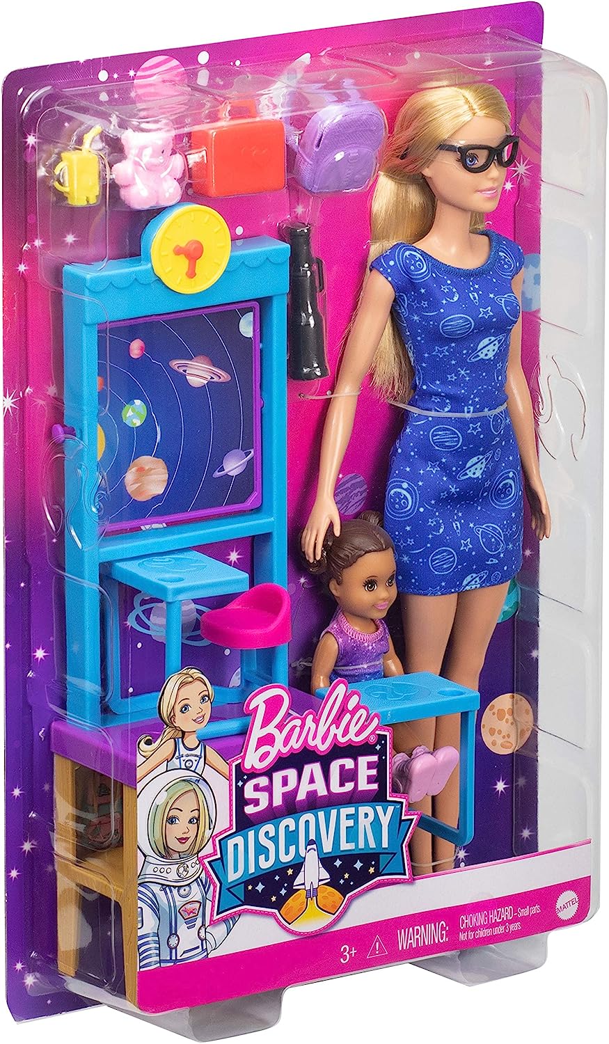 Barbie Space Discovery Science Classroom Playset with Small Student Doll