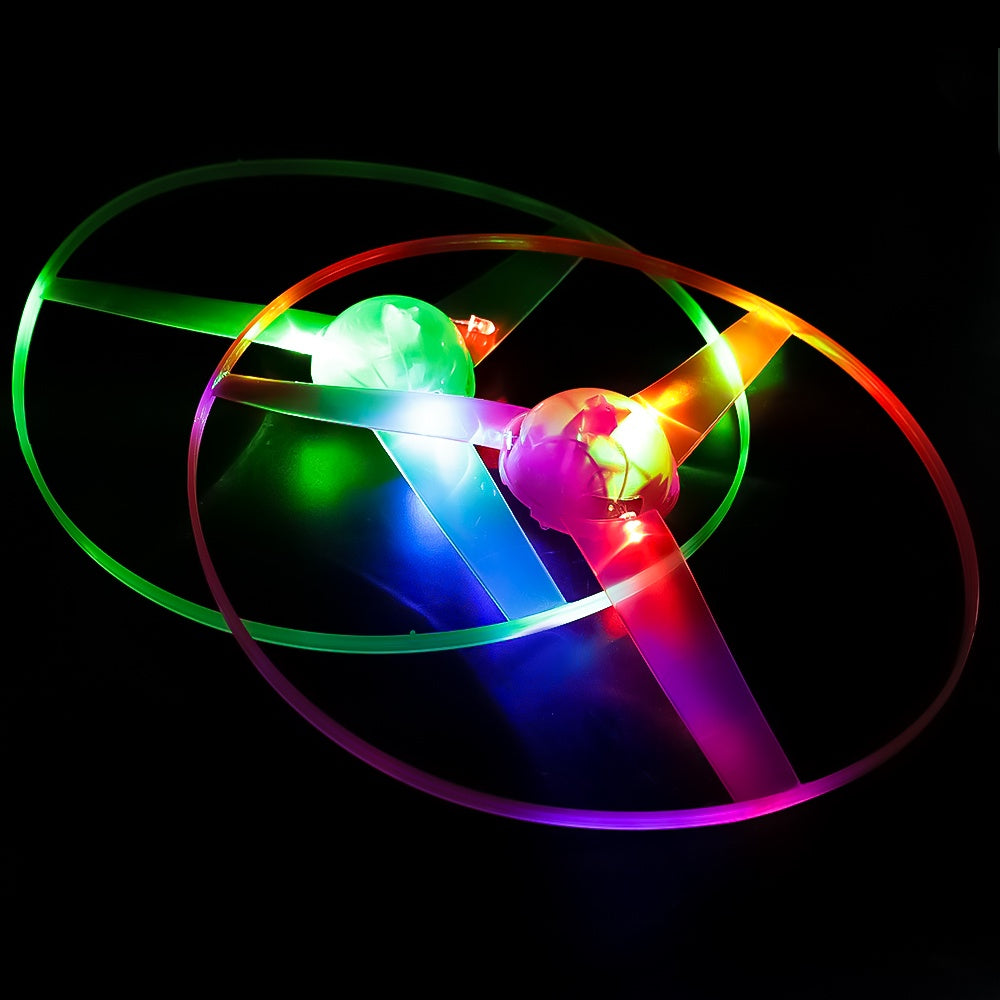 LED Colorful Pull String UFO Toy
