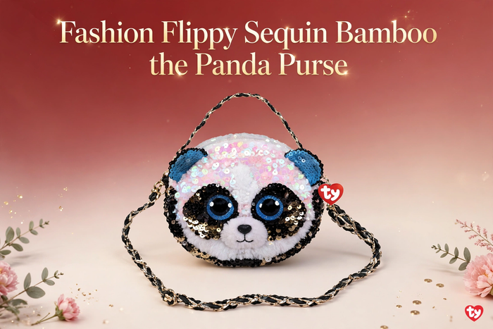 Ty Fashion Flippy Sequin Bamboo the Panda Purse