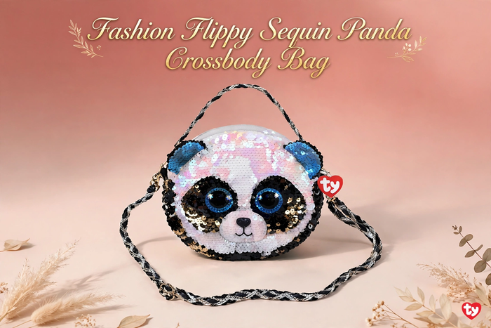 Ty Fashion Flippy Sequin Panda Crossbody Bag