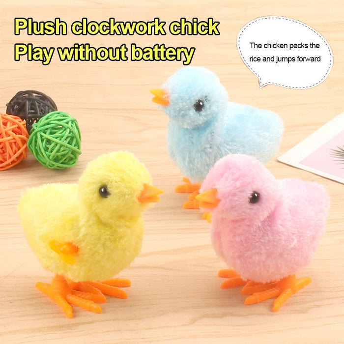 Jumping Chicken Wind up Clockwork Flipping Animal 2Pcs