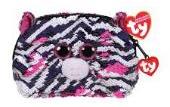 Ty Fashion Pink Zebra Cat Sequin Accessory Bag