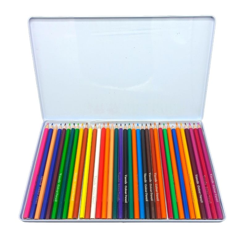 Vneeds Brilliant Color Pencils (36) PCs-Steel Box