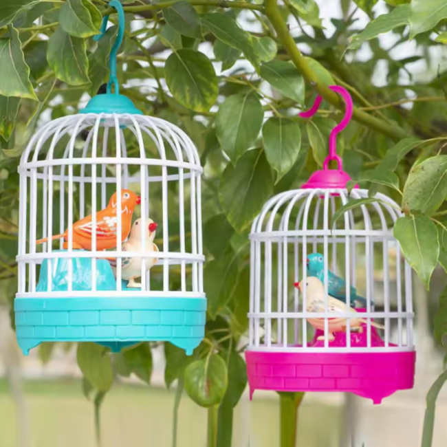 Voice Controller Birds Cage With Light & Sound