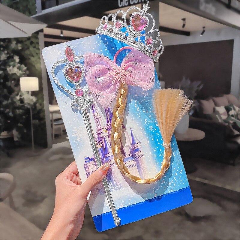 Disney Frozen Elsa Wig With Wand & Crown
