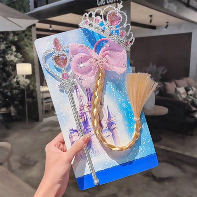 Disney Frozen Elsa Wig With Wand & Crown