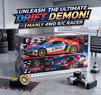 Thumbnail for 1:16 Scale 4WD Drift Demon RC Racer 2.4GHz Replaceable Drift Tyres