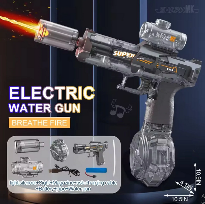 Automatic Shark Breathe Fire Electric Water Gun