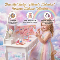 25-Piece iGoodbo Unicorn Washable Makeup Kit