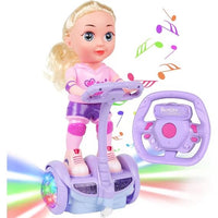 Thumbnail for Remote Control Barbie Doll Scooter Toy Electric Riding Girl Doll with Flashing Lights