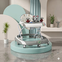 Tiger Baby Walker with Spinning Toys & Animal Activity Tray Mint Green