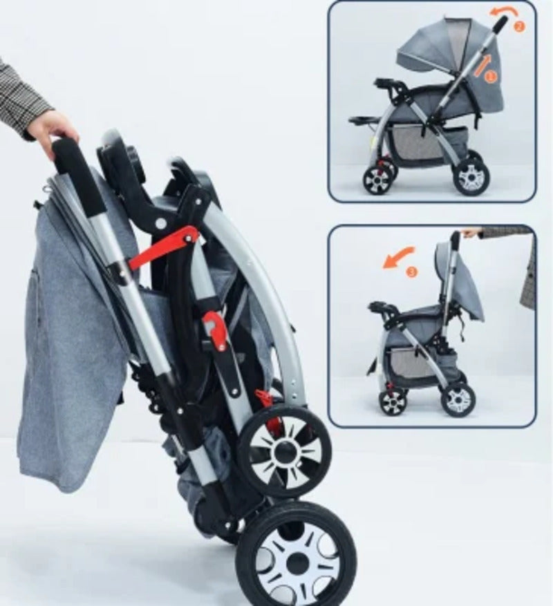 Reclining Foldable Cute Baby Stroller